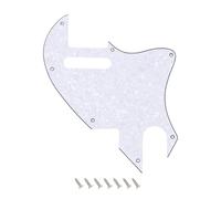 Banworks 4-Ply F-Hole Hybrid Tele Pickguard 7 Holes Telecaster Pickguard Scratch Plate for American & Mexican Made Fender Telecaster Hybrid Guitars JT/HB-25 White Pearl