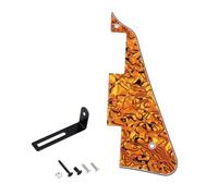 Banworks 4-Ply Import LP Pickguard with Stainless Steel Pickguard Bracket | LP Pickguard Scratch Plate 2-Hole Electric Guitar Pickguard for Epiphone EPI Les Paul LP JT/HBTZ-02 Tiger Stripe