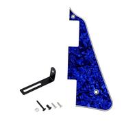 Banworks 4-Ply Les Paul Pickguard with Stainless Steel Bracket LP Pickguard Scratch Plate 2-Hole Electric Guitar Pickguard for Epiphone EPI Les Paul LP JT/HBTZ-02 Blue Pearl