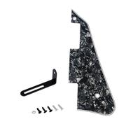 Banworks 4-Ply Les Paul Pickguard with Stainless Steel Bracket LP Pickguard Scratch Plate 2-Hole Electric Guitar Pickguard for USA Gibson Les Paul LP JT/HBTZ-01 Black Pearl