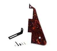 Banworks 4-Ply Les Paul Pickguard with Stainless Steel Bracket LP Pickguard Scratch Plate 2-Hole Electric Guitar Pickguard for Epiphone EPI Les Paul LP JT/HBTZ-02 Dark Brown Tortoiseshell