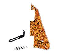 Banworks 4-Ply Les Paul Pickguard with Stainless Steel Bracket LP Pickguard Scratch Plate 2-Hole Electric Guitar Pickguard for USA Gibson Les Paul LP JT/HBTZ-01 Tiger Stripe