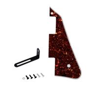 Banworks 4-Ply Les Paul Pickguard with Stainless Steel Bracket LP Pickguard Scratch Plate 2-Hole Electric Guitar Pickguard for USA Gibson Les Paul LP JT/HBTZ-01 Dark Brown Tortoiseshell
