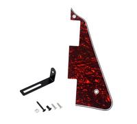 Banworks 4-Ply Les Paul Pickguard with Stainless Steel Bracket LP Pickguard Scratch Plate 2-Hole Electric Guitar Pickguard for Epiphone EPI Les Paul LP JT/HBTZ-02 Red Tortoiseshell