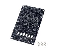 Banworks 4-Ply ST Backplate 6-Hole Straight Edge Tremolo Cavity Cover | Electric Guitar Back Cover Scratch Plate for Chinese-Made Squier Stratocaster Strat ST JT/HGB-02 Black Pearl