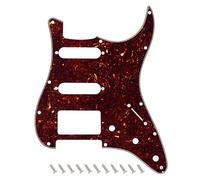 Banworks 4 Ply Strat HSS Pickguard 11-Hole Electric Guitar Pickguard SSH Scratch Plate for USA/Mexican Modern Style Standard Stratocaster ST JT/HB-02 Dark Brown Tortoiseshell
