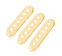 Banworks 48mm/50mm/52mm SSS Pickup Covers Set Plastic Single Coil Pickup Covers for Squier Stratocaster Strat ST SQ Style Electric Guitars Pack of 3 JT/SYQG-11 Light Cream
