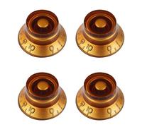 Banworks '50s Guitar Control Knobs Metric 18-Spline Knobs 6mm/0.236" | 2 Tone 2 Volume Knobs Bell Top Hat Knobs for Epiphone Les Paul LP SG Style Electric Guitar Pack of 4 JT/XN-01 Original Amber