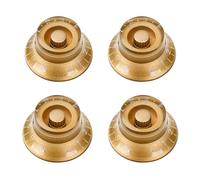 Banworks '50s Guitar Control Knobs Metric 18-Spline Knobs 6mm/0.236" | 2 Tone 2 Volume Knobs Bell Top Hat Knobs for Epiphone Les Paul LP SG Style Electric Guitars Pack of 4 JT/XN-01 Golden