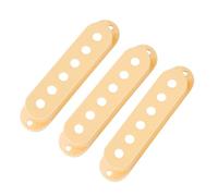 Banworks 52mm/52mm/52mm SSS Pickup Covers Set Plastic Single Coil Pickup Covers for Vintage Stratocaster Fender Strat ST SQ Style Electric Guitars Pack of 3 JT/SYQG-13 Cream