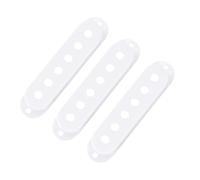 Banworks 52mm/52mm/52mm SSS Pickup Covers Set Plastic Single Coil Pickup Covers for Vintage Stratocaster Fender Strat ST SQ Style Electric Guitars Pack of 3 JT/SYQG-13 White