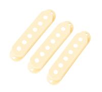 Banworks 52mm/52mm/52mm SSS Pickup Covers Set Plastic Single Coil Pickup Covers for Vintage Stratocaster Fender Strat ST SQ Style Electric Guitars Pack of 3 JT/SYQG-13 Beige