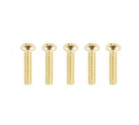 Banworks #6-32 UNC × 5/8" Tele Bridge Pickup Mounting Screws Pickup Adjustment Screws Strat/Tele Switches Screws for Mex/USA Vintage & Modern Fender Telecaster Tele TL Pack of 5 JT/SYQLS-06 Golden