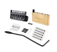 Banworks 6-point Tremolo Bridge 52.5mm String Space 5mm Tremolo Arm and Full Solid Brass Block Tremolo Bridge Screws Spring Claw Set for PRS Fender/Squier Stratocaster Strat ST JT/QQXT-04 Black