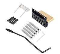 Banworks 6-point Tremolo Bridge 52.5mm String Space 5mm Tremolo Arm and Full Solid Brass Block Tremolo Bridge Screws Spring Claw Set for PRS Fender/Squier Stratocaster Strat ST JT/QQXT-04 Black