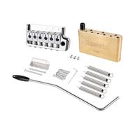 Banworks 6-point Tremolo Bridge 52.5mm String Space 5mm Tremolo Arm and Full Solid Brass Block Tremolo Bridge Screws Spring Claw Set for PRS Fender/Squier Stratocaster Strat ST JT/QQXT-04 Chrome