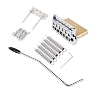 Banworks 6-point Tremolo Bridge 52.5mm String Space 5mm Tremolo Arm and Full Solid Brass Block Tremolo Bridge Screws Spring Claw Set for PRS Fender/Squier Stratocaster Strat ST JT/QQXT-04 Chrome