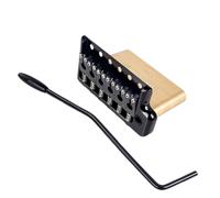 Banworks 6-point Tremolo Bridge 52.5mm String Space with 5mm Tremolo Arm and Full Solid Brass Block for PRS Fender/Squier Stratocaster Strat ST Style Electric Guitars JT/QQXT-03 Black