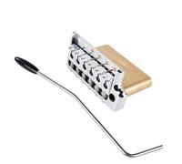 Banworks 6-point Tremolo Bridge 52.5mm String Space with 5mm Tremolo Arm and Full Solid Brass Block for PRS Fender/Squier Stratocaster Strat ST Style Electric Guitars JT/QQXT-03 Chrome