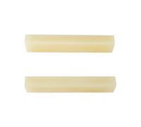 Banworks 6-String Acoustic Guitar Nuts 52x6x10mm(2.05x0.236x0.394 inch) Real Cattle Bone Unslotted Blank Guitar Bridge Nuts for Acoustic Guitar Replacement Pack of 2 JT/XZ-10 Cream