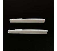 Banworks 6-String Acoustic Guitar Nuts 72x3x10mm(2.83x0.11x0.39inch) Top Radius R400 Real Cattle Bone Slotted Guitar Bridge Nuts for Folk/Classical Guitar Replacement Pack of 2 JT/XZ-11 White