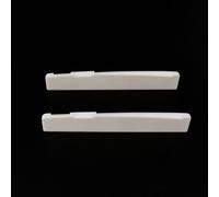 Banworks 6-String Acoustic Guitar Nuts 72x3x12mm(2.83x0.11x0.47inch) Top Radius R400 Real Cattle Bone Slotted Guitar Bridge Nuts for Folk/Classical Guitar Replacement Pack of 2 JT/XZ-11 White