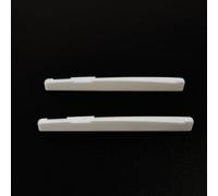 Banworks 6-String Acoustic Guitar Nuts 72x3x8mmTop Radius R400 Real Cattle Bone Slotted Guitar Bridge Nuts for Folk/Classical Guitar Replacement Pack of 2 JT/XZ-11 White