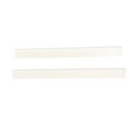 Banworks 6-String Acoustic Guitar Nuts 80x3x9/8mm Top Radius R400 Real Cattle Bone Slotted Guitar Bridge Nuts for Folk/Classical Guitar Replacement Pack of 2 JT/XZ-14 White