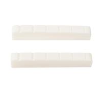Banworks 6-String Electric Guitar Nuts with Flat Bottom Cattle Bone Nuts Pre-Slotted Nuts Replacement Part for Les Paul LP SG Guitars Pack of 2 JT/XZ-01 43x6x8.5/7.8mm (1-11/16"x15/64"x21/64")
