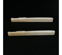 Banworks 6 String Unbleached Acoustic Guitar Saddle Real Camel Bone Bridge Saddle, Replacement Parts for Acoustic Guitar, Bridge Saddle, Pack of 2, JT/XZ-20, 72x3x9mm (2.83x0.12x0.35 inch)
