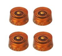 Banworks '60s Guitar Control Knobs 24-Spline Imperial Knobs 2 Tone and 2 Volume 6mm (15/64") Knobs Speed Knobs Top Hat for Gibson Les Paul SG Electric Guitars Pack of 4 JT/XN-08 Amber