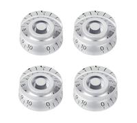 Banworks '60s Guitar Control Knobs 24-Spline Imperial Knobs 2 Tone and 2 Volume 6mm (15/64") Knobs Speed Knobs Top Hat for Gibson Les Paul SG Electric Guitars Pack of 4 JT/XN-08 Chrome