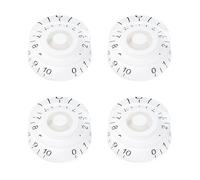 Banworks '60s Guitar Control Knobs 24-Spline Imperial Knobs 2 Tone and 2 Volume 6mm (15/64") Knobs Speed Knobs Top Hat for Gibson Les Paul SG Electric Guitars Pack of 4 JT/XN-08 White