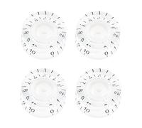 Banworks '60s Guitar Control Knobs 24-Spline Imperial Knobs 2 Tone and 2 Volume 6mm (15/64") Knobs Speed Knobs Top Hat for Gibson Les Paul SG Electric Guitars Pack of 4 JT/XN-08 Transparent