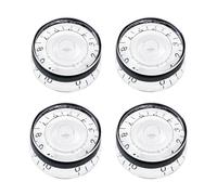 Banworks '60s Style Electric Guitar Control Knobs Metric 18-Spline 2 Tone 2 Volume Knobs 6mm (15/64") Speed Knobs for Epiphone Les Paul SG Electric Guitars Pack of 4 JT/XN-02 Transparent