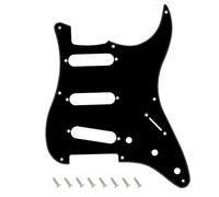 Banworks 8-Hole 50s 57 ST SSS Pickguard Vintage Guitar Scratch Plate | 1-Ply Electric Guitar Pickguard for American Fender Stratocaster Strat ST JT/HB-16 Black