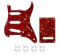 Banworks 8-Hole 50s 57 Vintage ST SSS Pickguard with 6-Hole Backplate | 4-Ply Electric Guitar Scratch Plate & Tremolo Cavity Cover for USA Fender Stratocaster Strat ST JT/HB-17 Brown Tortoiseshell
