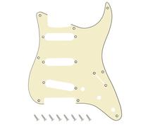 Banworks 8-Hole 50s Reissue Vintage ST SSS Pickguard 3 Ply Guitar Scratch Plate for Squier Classic Vibe SQ CV 50s Reissue Vintage Strat Style Electric Guitar JT/HB-15 Cream