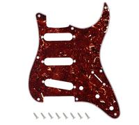 Banworks 8-Hole 50s Reissue Vintage ST SSS Pickguard 4 Ply Guitar Scratch Plate for Squier Classic Vibe SQ CV 50s Reissue Vintage Strat Style Electric Guitar JT/HB-15 Dark Brown Tortoiseshell