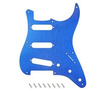 Banworks 8-Hole Vintage 50s ST SSS Pickguard Aluminum 1 Ply Srtaight Edge Guitar Scratch Plate for Squier Classic Vibe SQ CV 50s Reissue Vintage Strat Style Electric Guitar JT/HB-15 Blue