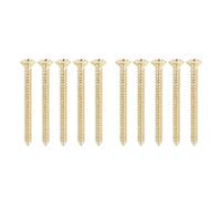 Banworks #8 x 1-5/8" Guitar Neck Mounting Screws ST Tremolo Claw Screws | Oval Phillips Head Wood Screws for USA/MEX Modern Fender Strat Tele Jaguar Jazzmaster Mustang Pack of 10 JT/QJJBLS-01 Golden