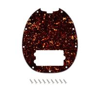Banworks 9-Hole Bass Pickguard with Truss Rod Notch 4-Ply 4-String Bass Scratch Plate for Music Man StingRay Bass JT/HB-41 Dark Brown Tortoiseshell