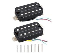 Banworks Alnico 5 Humbucker Pickup 7.8K-16.6K High Output 50mm/52mm Neck/Bridge Pickups Uncovered Double Coil Pickups Set Brass Bobbin for Electric Guitar Pack of 2 JT/SYQ-04