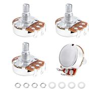 Banworks Aluminium A500K+B500K M8 Full Sized Pots Metric 2A2B 18-Spline Split Short Shaft (15mm Length) Audio & Linear Taper Potentiometers for Epiphone Les Paul LP/SG Squier Strat/Tele JT/XNQ-10