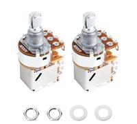 Banworks Aluminium A500K M8 Thread Push Pull Guitar Pots Metric Sized 18-Spline Split Short Shaft (15mm Length) Audio Taper Potentiometers for Squier/Epiphone/Ibanez/ESP Guitars 2Pcs JT/XNQ-23
