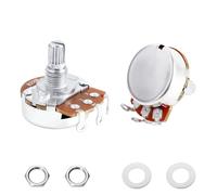 Banworks Aluminium B250K M8 Full Sized Pots Metric 18-Spline Split Short Shaft (15mm Length) Audio Taper Potentiometers with Sealed-Back for Epiphone Les Paul LP/SG Squier Strat/Tele 2pcs JT/XNQ-10