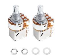 Banworks Aluminium B250K M8 Thread Push Pull Guitar Pots Metric Sized 18-Spline Split Short Shaft (15mm Length) Linear Taper Potentiometers for Squier/Epiphone/Ibanez/ESP Guitars 2Pcs JT/XNQ-23