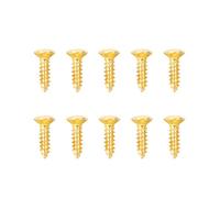 Banworks American #3 x 3/8" Stainless Steel Guitar/Bass Pickguard Screws Back Plate Screws Switch Plate Screws Output Jack Screws for USA Gibson Les Paul/SG/Fly V/ES Pack of 10 JT/HGBLS-01 Golden