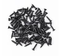 Banworks American #4 x 1/2" Stainless Steel Guitar/Bass Pickguard Screws Back Plate Screws Switch Plate Screws for USA Fender Strat Tele Jaguar Jazzmaster Mustang Pack of 100 JT/CKLS-02 Black