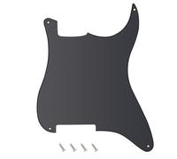 Banworks Blank Custom Outline Pickguard 1-Ply 4 Holes Guitar Scratch Plate | DIY Guitar Pickguard for Fender Stratocaster Strat ST Style Electric Guitars JT/HB-12 Matt Black